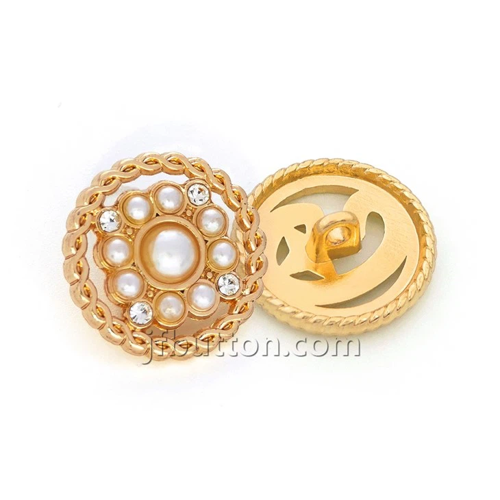 Custom Metal Shank Button With Pearl high quality