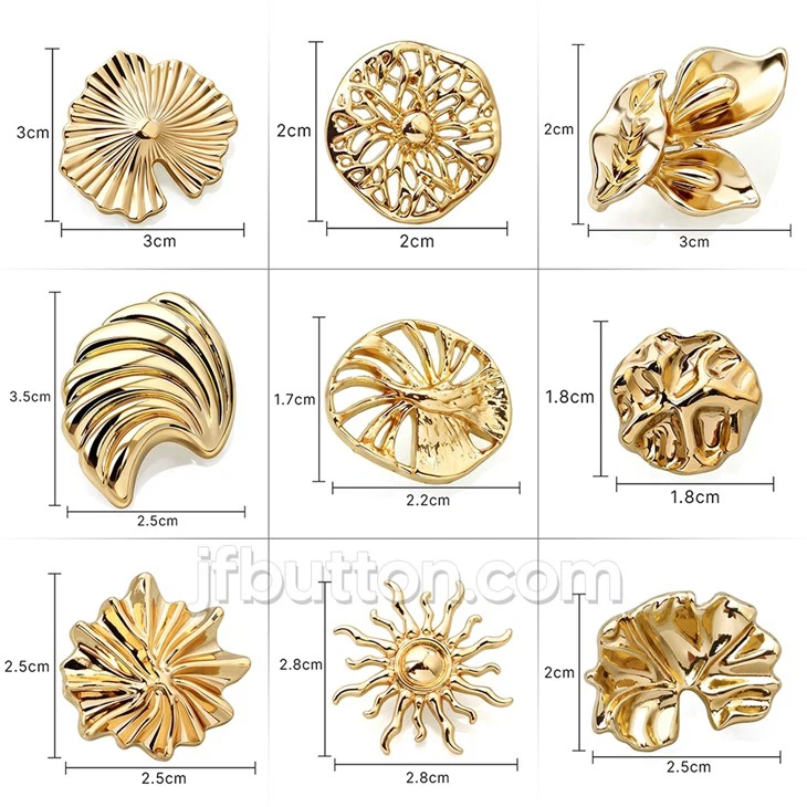 Metal Gold Sun Shape Button best