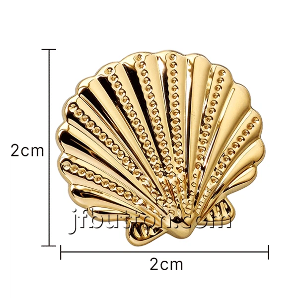 Metal Seashell Shaped Shank Buttons factory