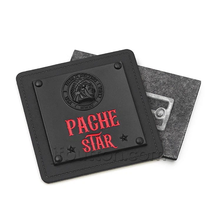 Pants Leather Patch With Metal Tag best