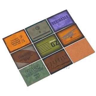 Nhãn Handmade bằng da giả