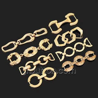 Khóa kim loại vàng cho giày lười